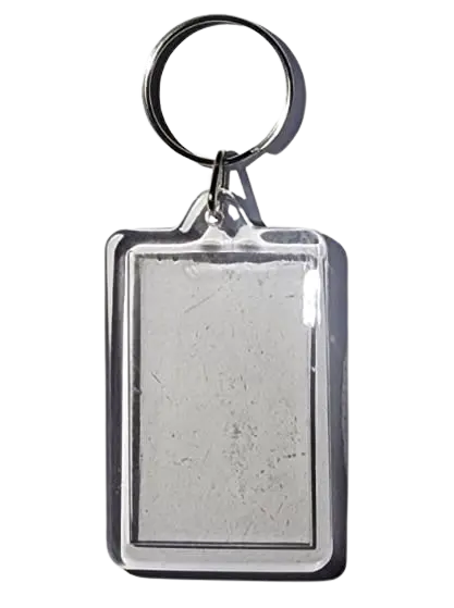 LLAVERO TRANSPARENTE PORTA RETRATO 1.5"X2"